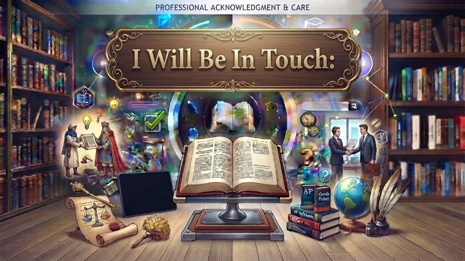 I Will Be In Touch