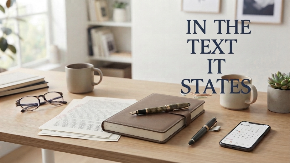 In The Text It States