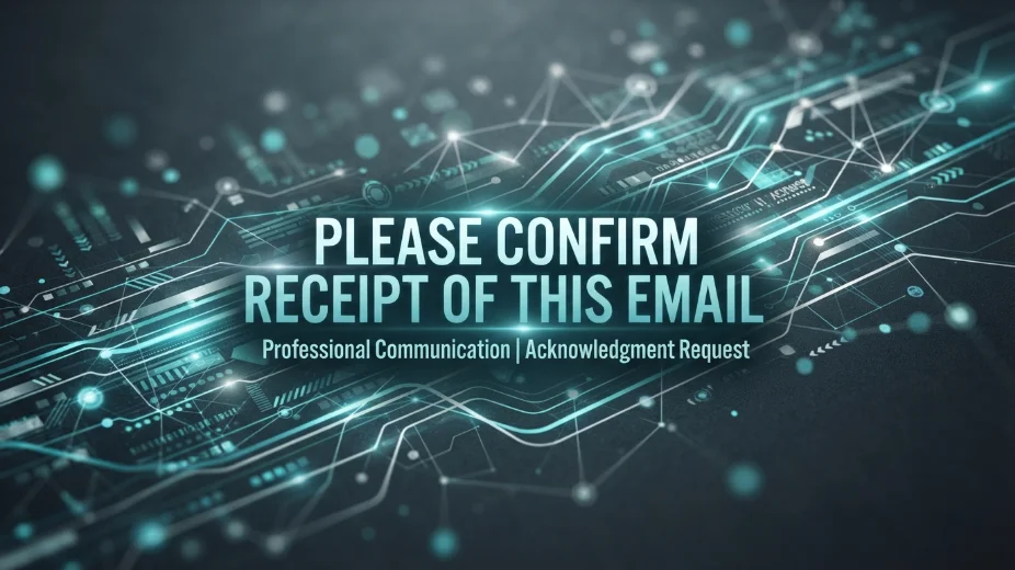 Please Confirm Receipt of This Email