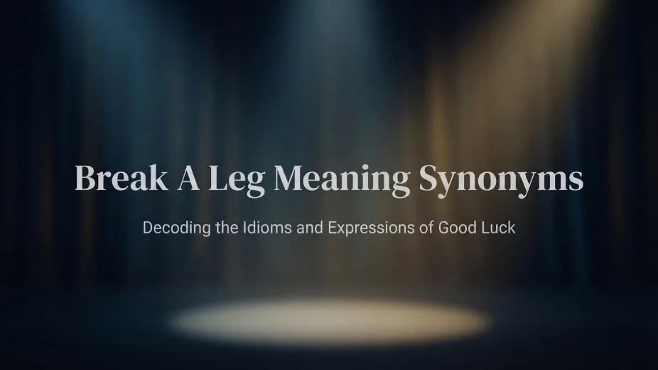 Break A Leg Meaning Synonyms