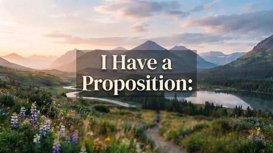 I Have a Proposition