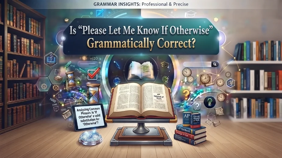 Is “Please Let Me Know If Otherwise” Grammatically Correct?