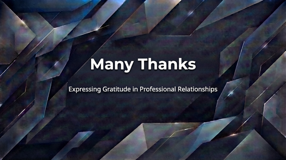 Many Thanks