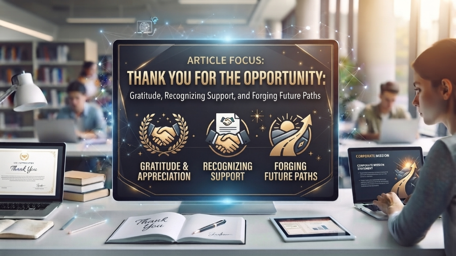 Thank You For The Opportunity