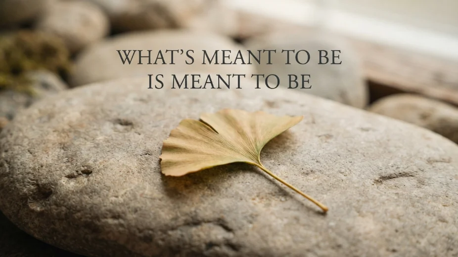 What's Meant To Be Is Meant To Be