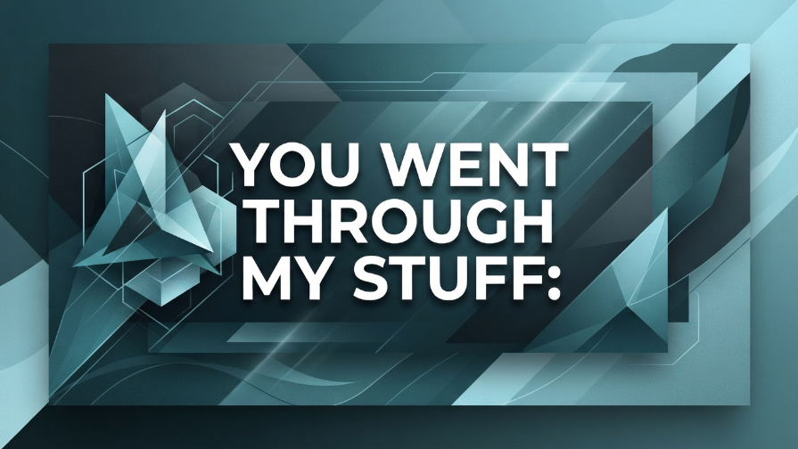 You Went Through My Stuff: